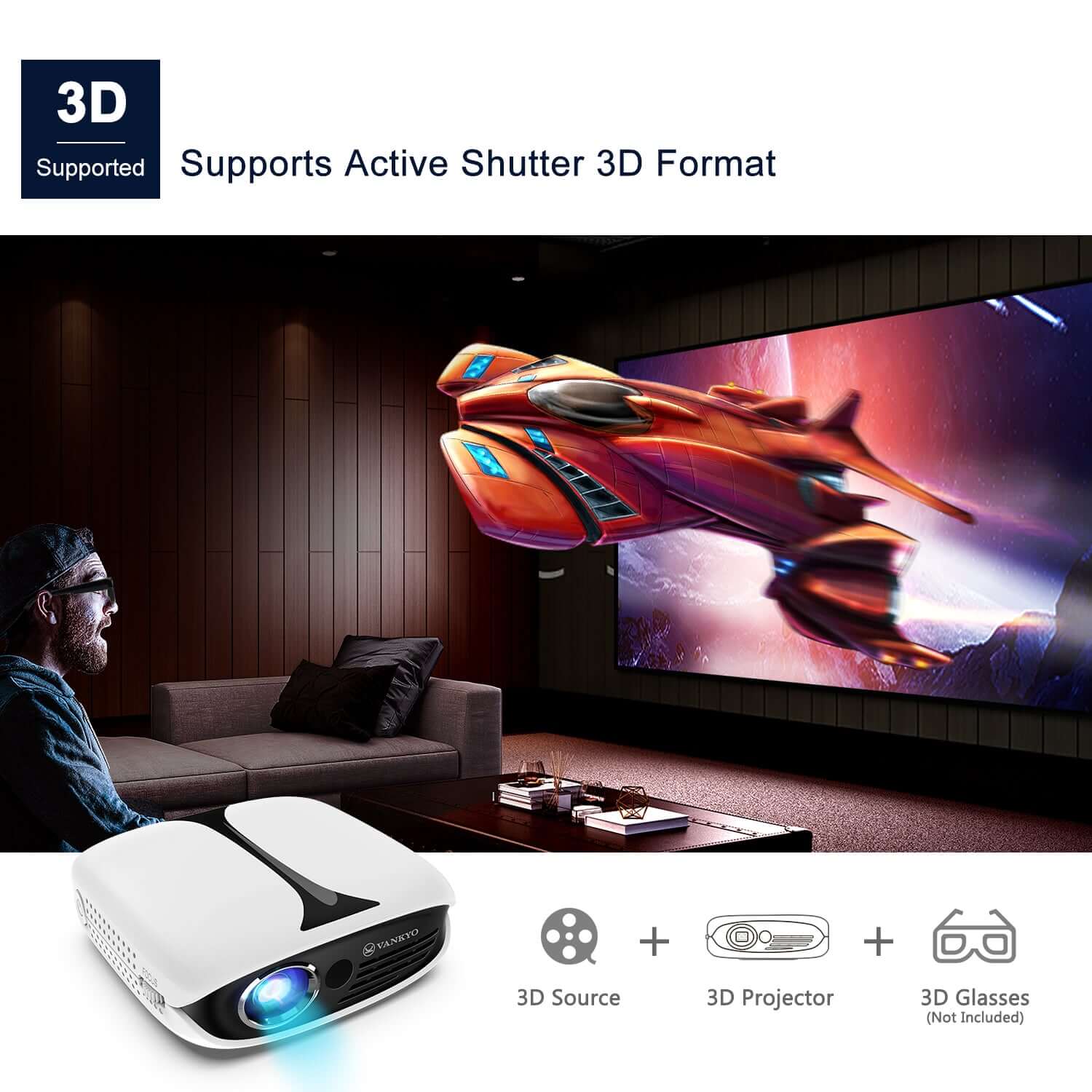 Vankyo Burger 101 Mini Projector - eplanetworld