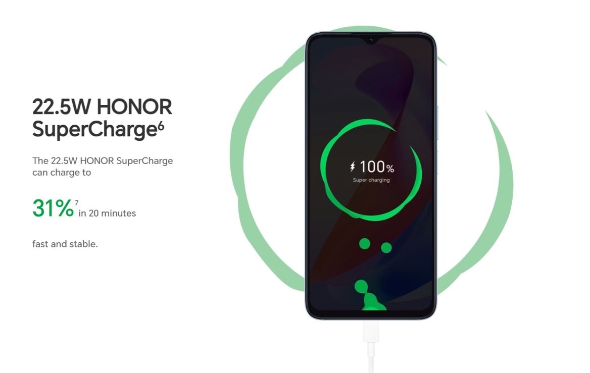 Honor_X6a_Battery_Charging