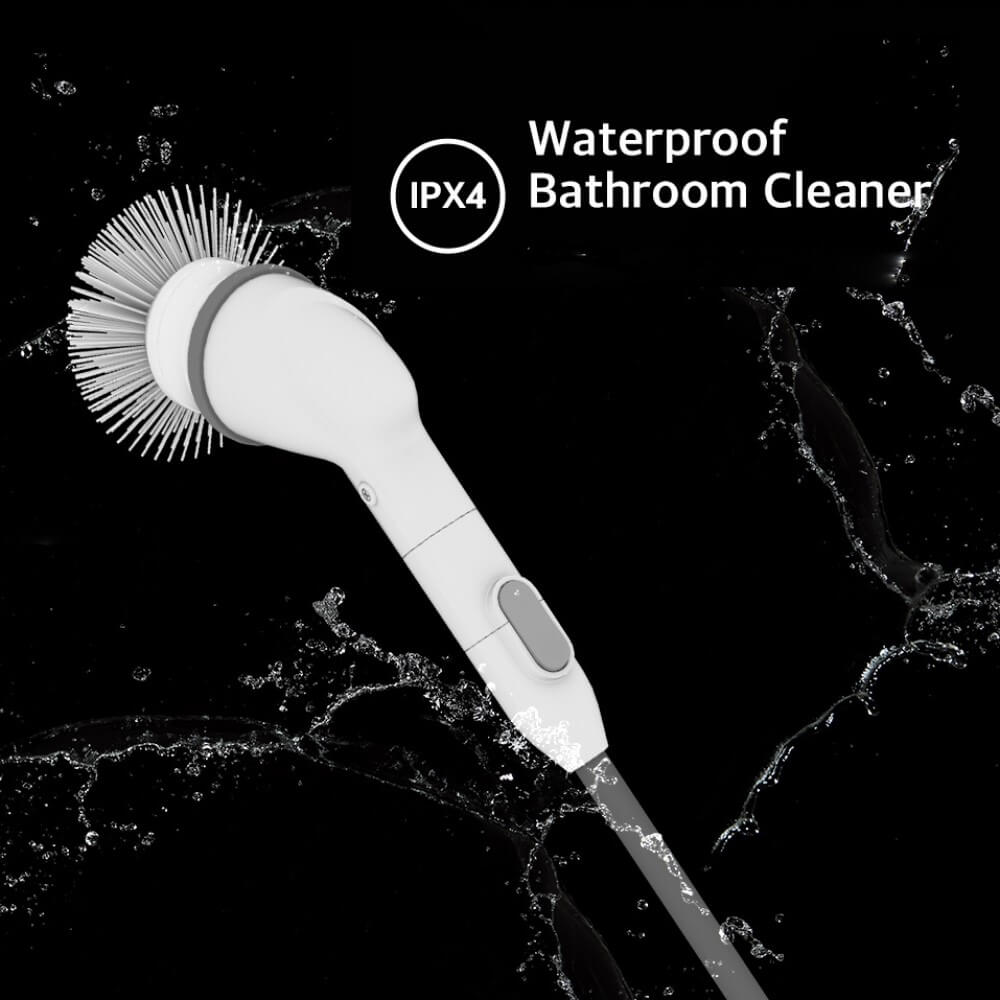ABKO Wireless Electric Spin Bathroom Scrubber - Waterproof 