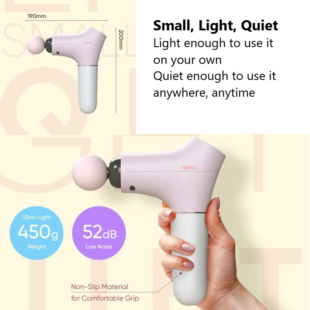 ABKO Cordless Massage Gun - Small Light Quiet